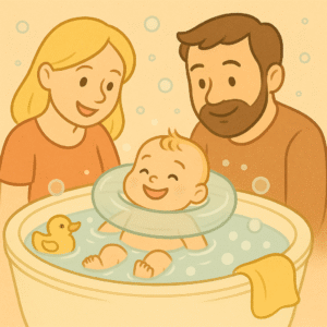 Dobberen in de baby spa