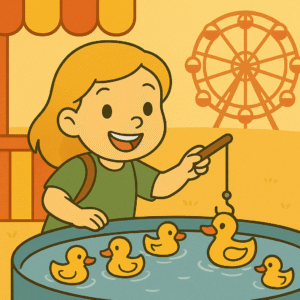 Eendjes vangen op de kermis